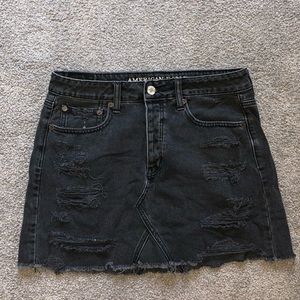 American Eagle Distressed Denim Skirt